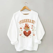 Vintage Fire-heart Fantasy Reader Sweatshirt