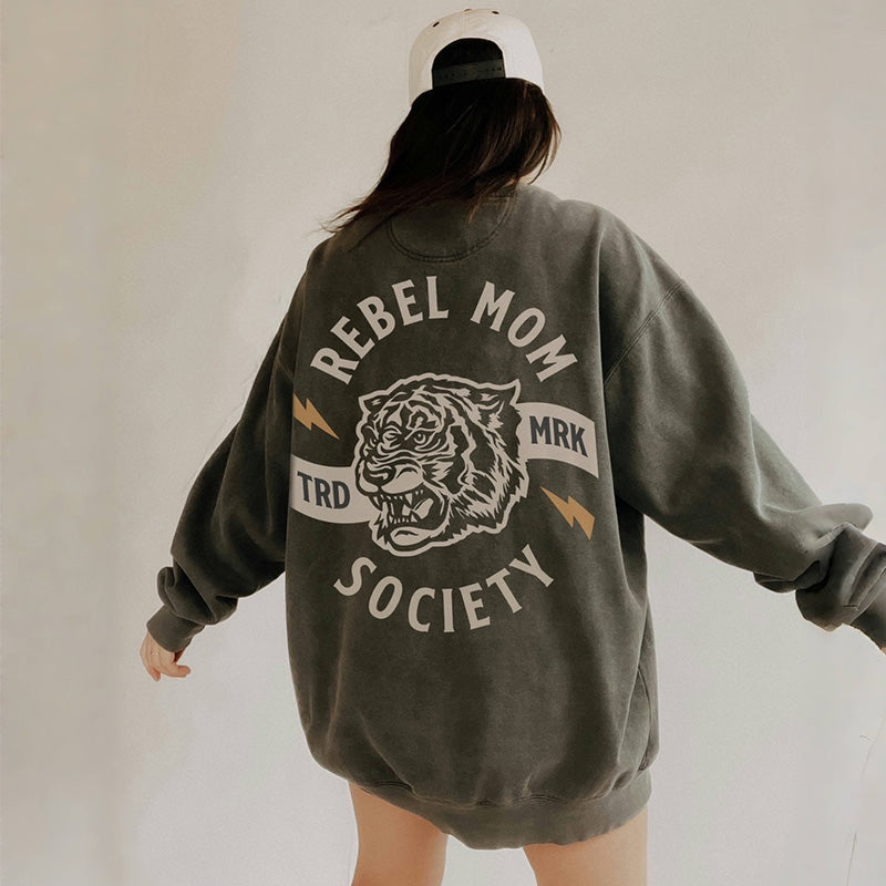 Rebel Mom Vintage Crewneck Sweatshirt