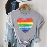 Watercolor Rainbow Heart T-shirt