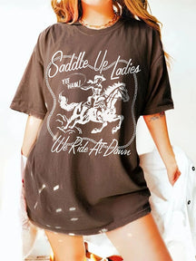 Vintage Saddle Up Ladies T-shirt