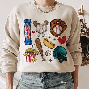 Retro Baseball Mama Game Day Sweatshirt