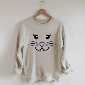 Sweat-shirt mignon de Pâques avec visage de lapin