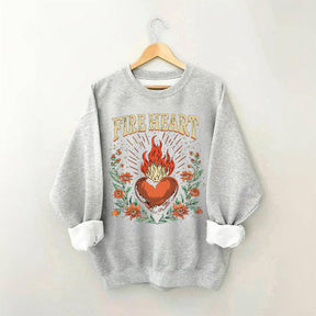 Fireheart Trendy Print Bookish Sweatshirt