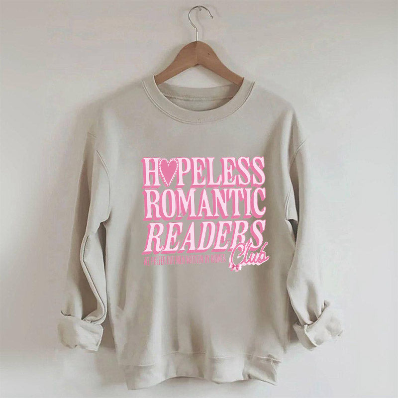 Sweat-shirt à col rond avec livre de romance