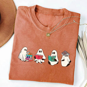 Bookish Ghost Book Reader T-shirt