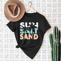 T-shirt de plage de sel de sable de soleil