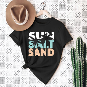 T-shirt de plage de sel de sable de soleil