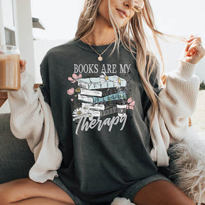 Book Are My Therapy Book Lover T-shirt