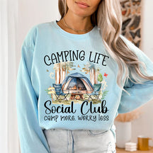 Retro Summer Camping Social Club Sweatshirt