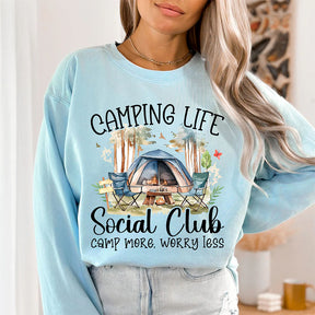 Retro Summer Camping Social Club Sweatshirt