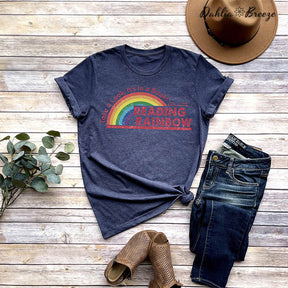 T-shirt d'amoureux des livres arc-en-ciel de lecture