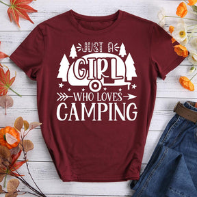 Just a Girl Who Loves Camping T-shirt