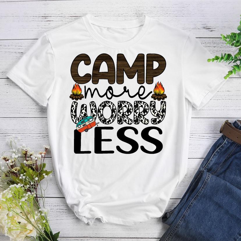 Camp More Worry Less Round Neck T-shirt