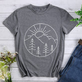 Beautiful Sunset Forest Hiking T-shirt