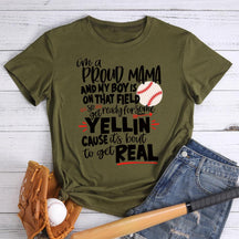 I'm A Proud Baseball Mama T-shirt