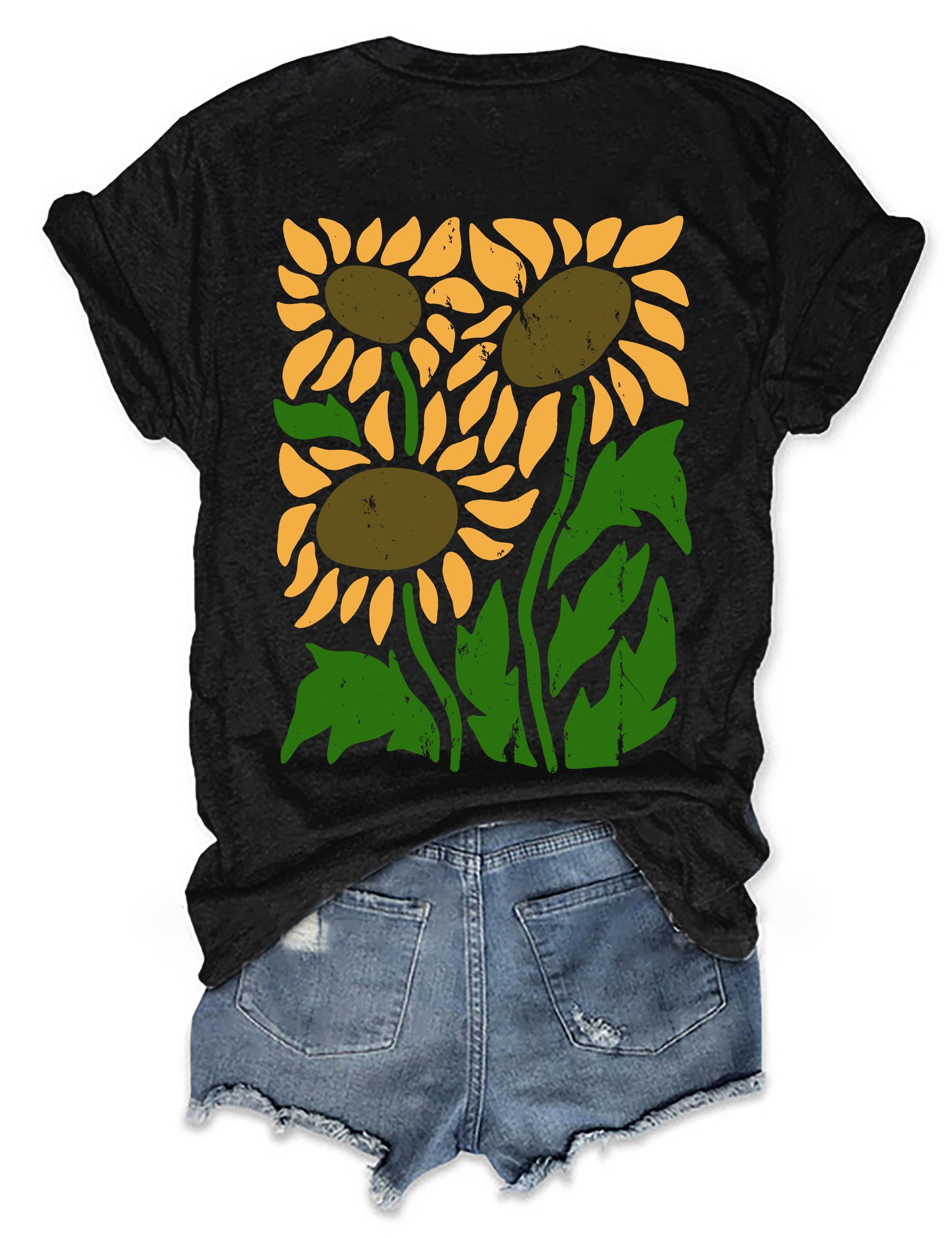 T-shirt Boho Tournesol