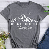 Starry Mountain Hike More Worry Less Hiking T-shirts