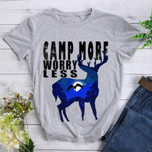 Camp More Worry Less Hiking T-shirt