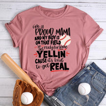 I'm A Proud Baseball Mama T-shirt