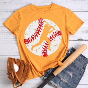 Baseball Print Crewneck T-shirt