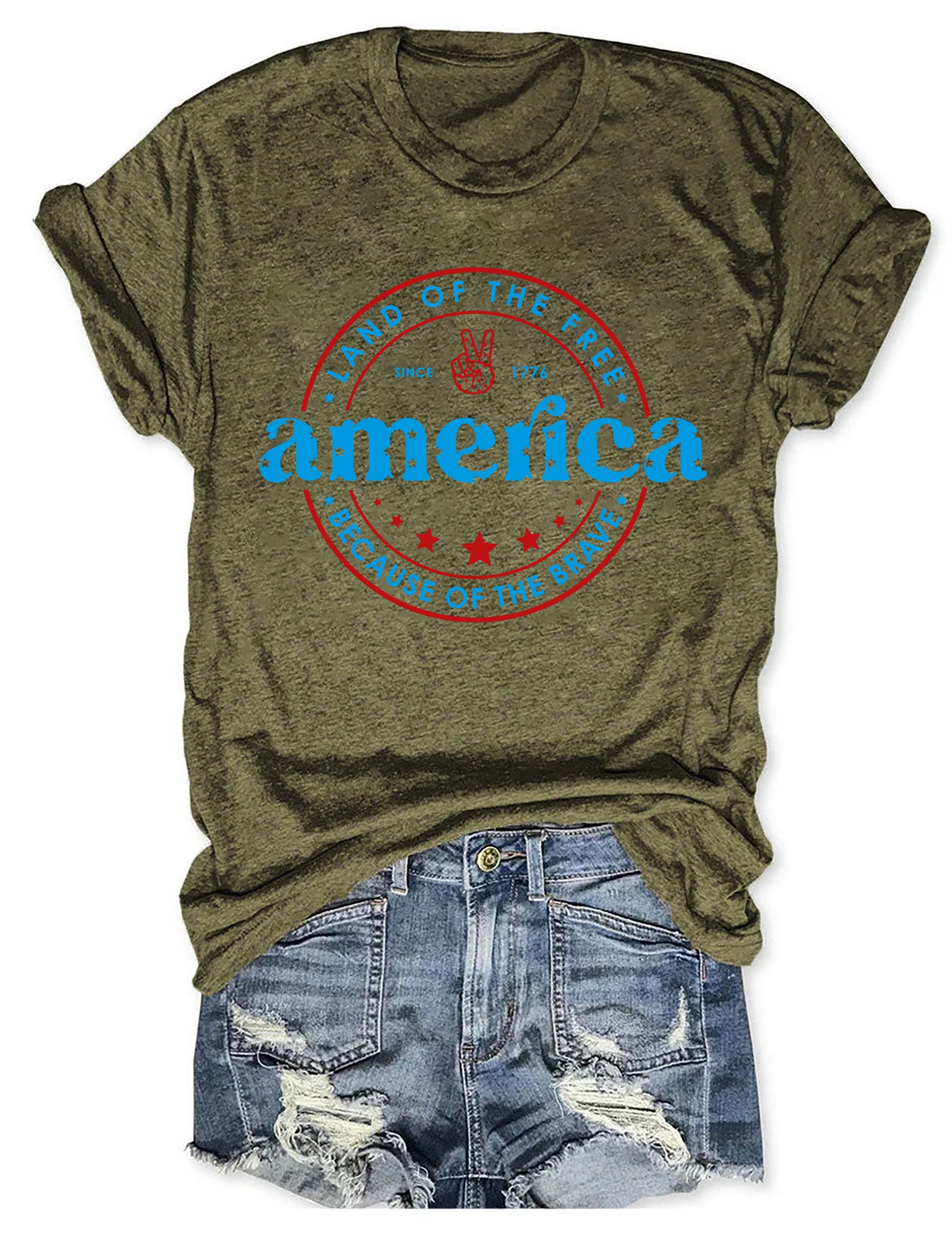 T-shirt America Land Of The Free grâce au courageux