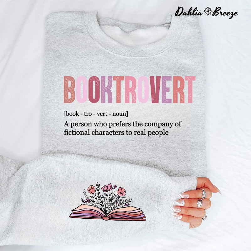 Booktrovert Definition Funny Book Lover Sweatshirt