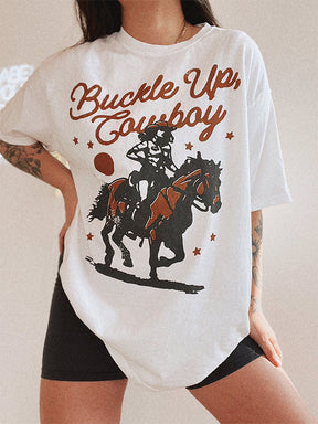 Buckle Up Cowboy Western T-shirt