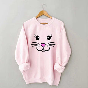 Bunny Face Cute Easter Sweatshirt