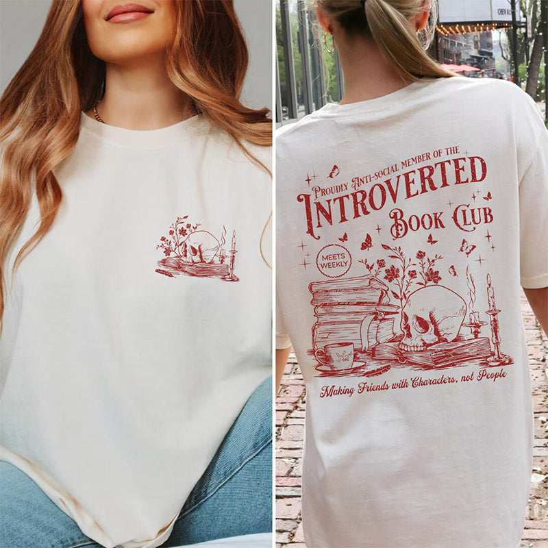 Introverted Reading Book Club T-shirt