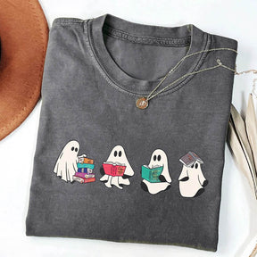 Bookish Ghost Book Reader T-shirt