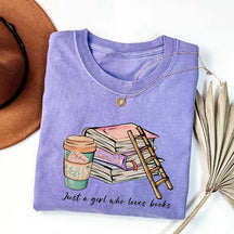 Just A Girl Who Loves Books Book Lover T-shirt