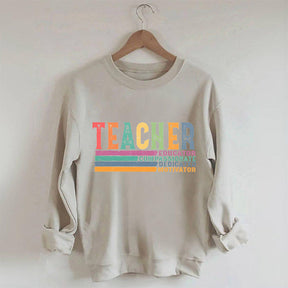 Retro Teacher Life Back to School Sweatshirt