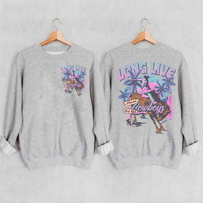 Trendy Western Cowboy Long Live Summer Sweatshirt