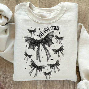 Halloween Bat Gothic Coquette Bow Sweatshirt