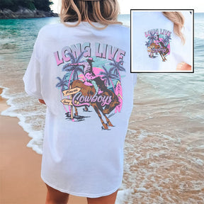 Trendy Western Cowboy Long Live Summer T-shirt