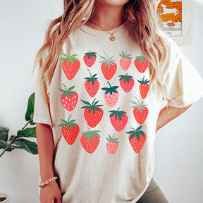 Strawberry Botanical Aesthetic T-shirt