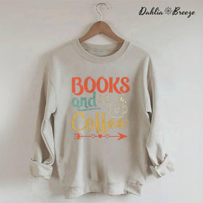 Vintage Coffee And Book Bookish Sweatshirt