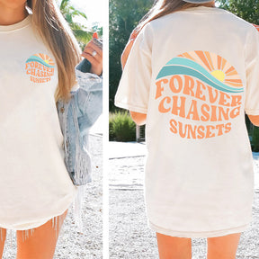 T-shirt de voyage Sunset Beach Nature