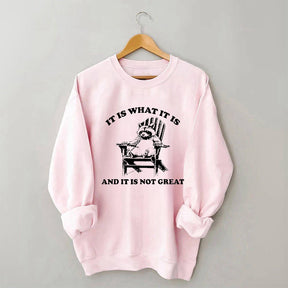 It Is What It Is And It Is Not Great Funny Raccoon Sweatshirt