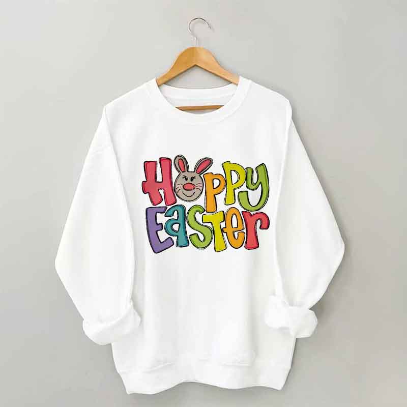 Easter Bunny Funny Print Crewneck Sweatshirt
