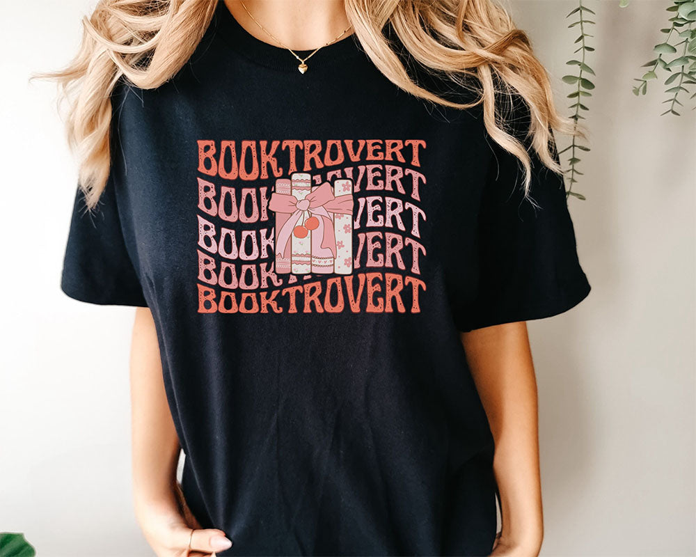 Bow Booktrovert Books T-shirt