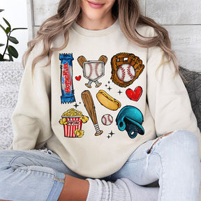 Retro Baseball Mama Game Day Sweatshirt