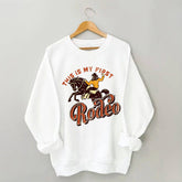 C’est mon premier sweat-shirt à col rond tendance Rodeo