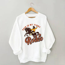 C’est mon premier sweat-shirt à col rond tendance Rodeo