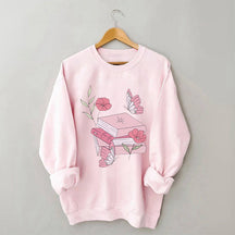 Floral Butterfly Book Lover Sweatshirt