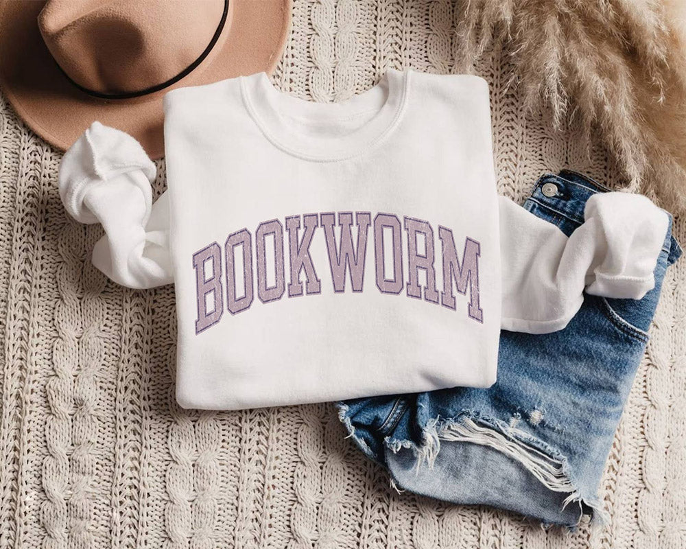 Bookworm Book Lover Crewneck Sweatshirt