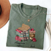 Happiness Is A Cup Of Coffee & A Good Book T-shirt