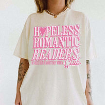 T-shirt à col rond avec livre de romance