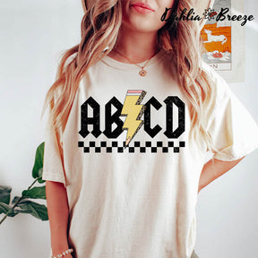 Abcd Teacher Crewneck T-shirt