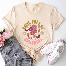 Soul Full of Sunshine Cute Flower T-shirt